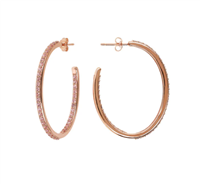 Pendientes Bronzallure Mujer Cerchio in Aleación de Metal Zirconia WSBZ02166PINK - WSBZ02166PINK